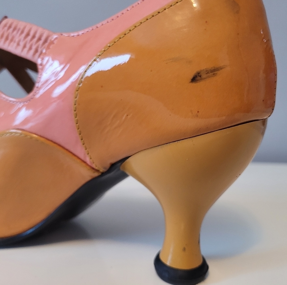 Fluevog Bellevue Pearl Hart Criss Crossed Mary Jane Heel, GUC, Size 7.5 - Picture 13 of 16